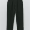 Alix Micro Houndstooth Cotton Linen Pants