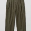 Bill Cotton Canvas Wide Leg Pants
