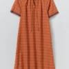 Bistrot Check Cotton Kaftan
