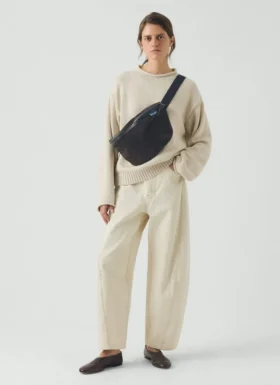 Bleu De Chauffe Large Suede Cross Body Bag