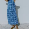 Block Print Patchwork Stripe Dress
