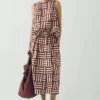 Block Print Patchwork Stripe Wrap Skirt