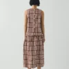 Block Print Patchwork Stripe Wrap Skirt