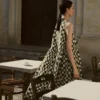 Block Print Warp Check Sleeveless Dress