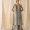 Bolster Stripe Linen Shift Dress