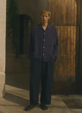Garment Dyed Linen Drawstring Pants