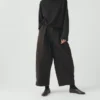 Carys Check Cotton Wool Wide Leg Pants