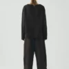 Carys Check Cotton Wool Wide Leg Pants
