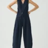 Carys Cotton Linen Canvas Wide Leg Pants
