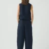 Carys Cotton Linen Canvas Wide Leg Pants