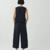 Carys Cotton Linen Canvas Wide Leg Pants