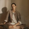 Check Linen Cotton Shirt Dress
