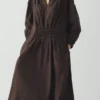Contrast Smocked Cotton Dress