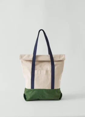 Cotton Canvas Roll Top Bag