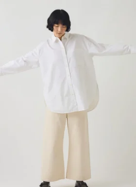 Cotton Oxford Oversized Long Shirt