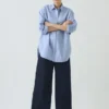 Cotton Oxford Oversized Long Shirt