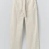 Cotton Twill Belted Pants