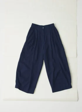Cotton Twill Wide Leg Pants