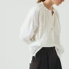 Crockery Edge Cotton Poplin Top