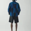 Double Pleat Cotton Poplin Shorts