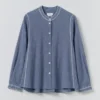 Embroidered Cotton Linen Chambray Shirt