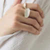 Emily Nixon Silver Stone Signet Ring