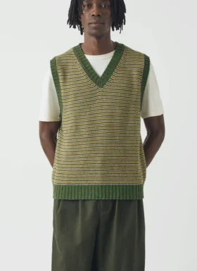 Fine Stripe Wool Cotton Tank