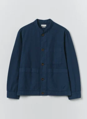 Garment Dyed Cotton Canvas Stand Collar Jacket