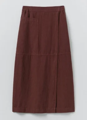 Garment Dyed Linen Apron Skirt