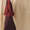Garment Dyed Linen Apron Skirt