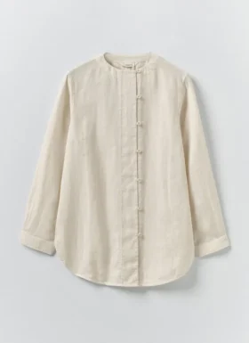 Garment Dyed Linen Chef Shirt