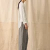 Garment Dyed Linen Chef Shirt
