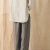 Garment Dyed Linen Chef Shirt