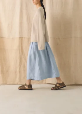 Garment Dyed Linen Skirt