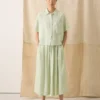 Garment Dyed Linen Skirt