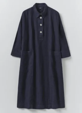 Garment Dyed Linen Tunic Dress