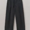 Garment Dyed Linen Wide Leg Pants