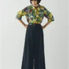 Gia Sketched Fruit Print Shirt