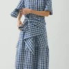 Gingham Check Cotton Dress
