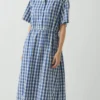 Gingham Check Cotton Dress