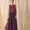 Gingham Check Linen Bag