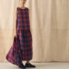 Gingham Check Linen Tank