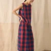 Gingham Check Linen Tank