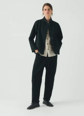 Alix Micro Houndstooth Cotton Linen Pants