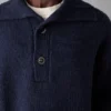 Half Placket Wool Pullover