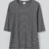 Half Sleeve Stripe Cotton Tee