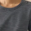 Half Sleeve Stripe Cotton Tee