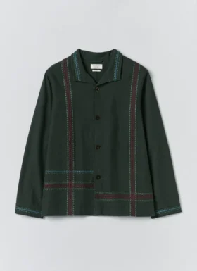 Hand Embroidered Stripe Cotton Jacket