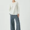 Irregular Stripe Gathered Smock Top