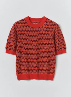 Jacquard Knitted Cotton Top
